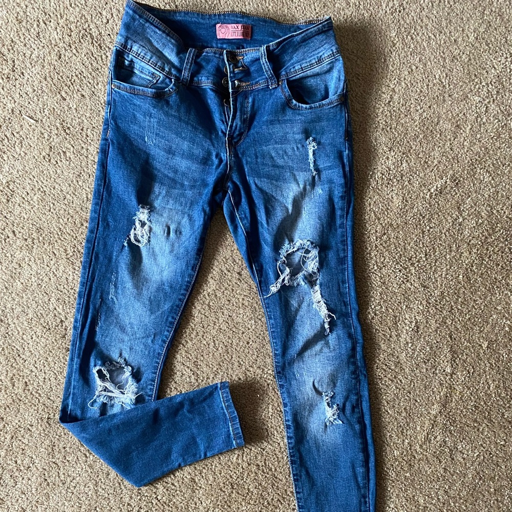 Ripped Wax Jean